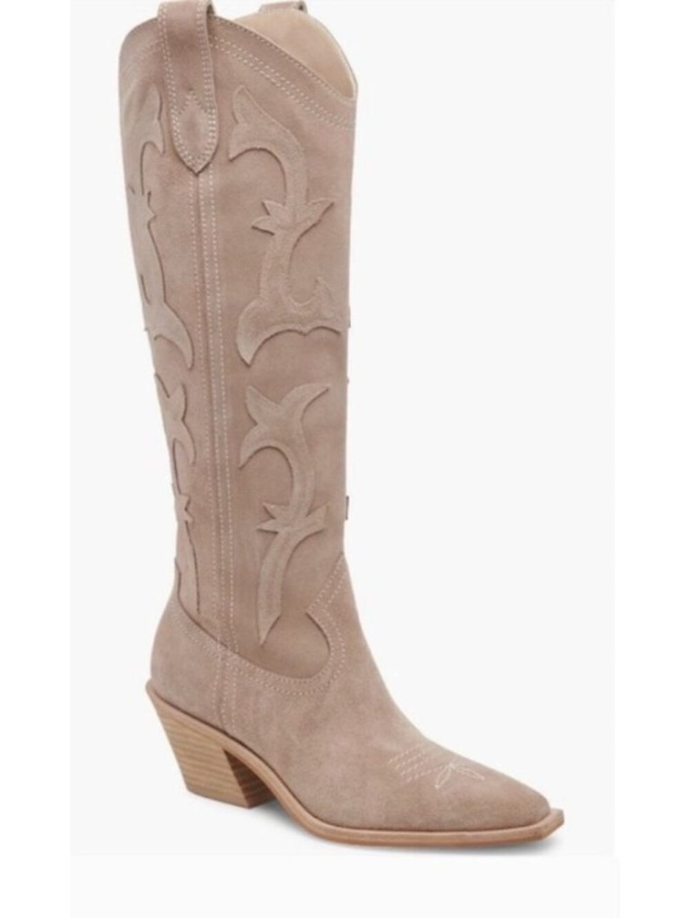 NEW Dolce Vita Samare Western Tall Boot Taupe Tan Suede Size US 5 $260 [jb]